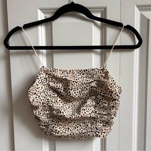 LA HEARTS CHEETA PRINT CROP TOP-XS